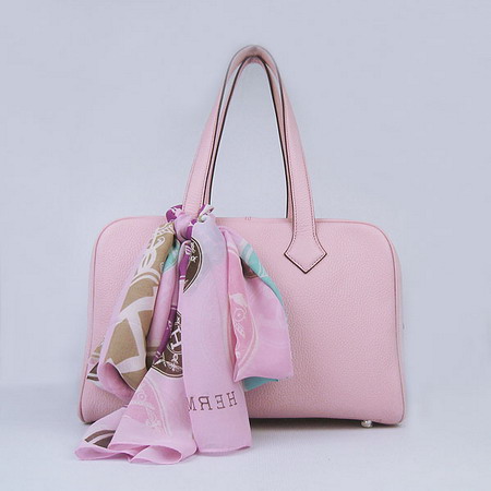 Hermes Victoria H2802 Bags with Scarf Details in Pink
